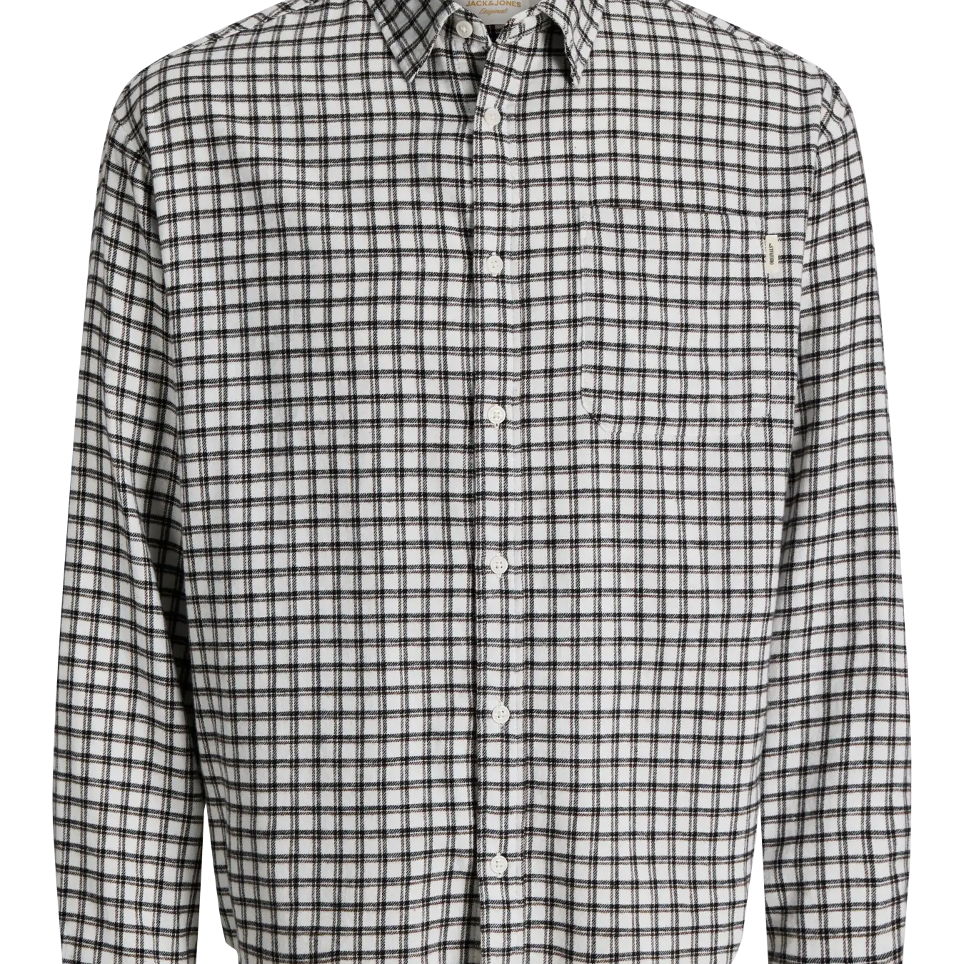 JJ REDERIKSBERG FLANNEL BUTTON DOWN LS SHIRT - ANTIQUE WHITE
