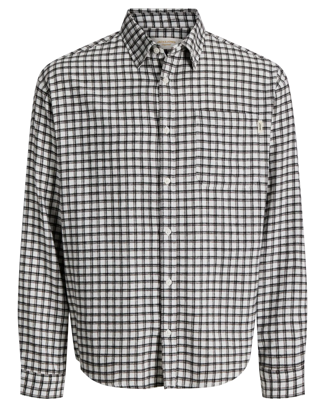 JJ REDERIKSBERG FLANNEL BUTTON DOWN LS SHIRT - ANTIQUE WHITE