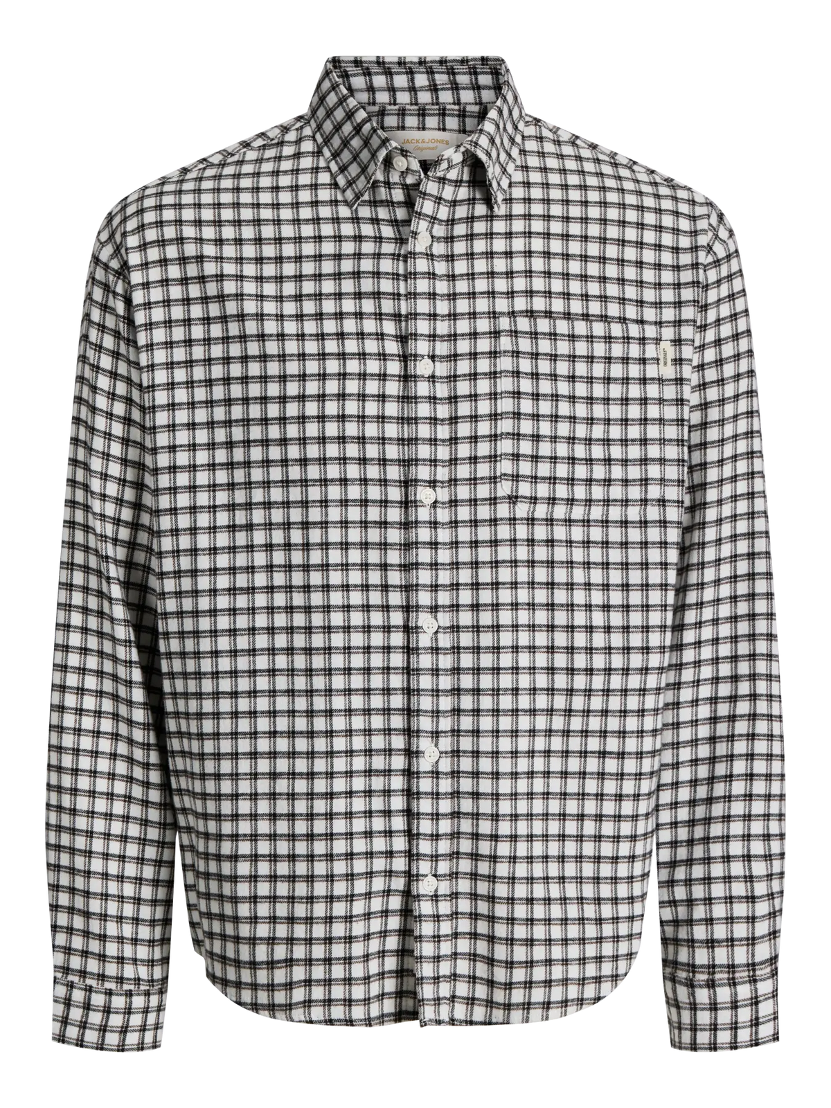 JJ REDERIKSBERG FLANNEL BUTTON DOWN LS SHIRT - ANTIQUE WHITE