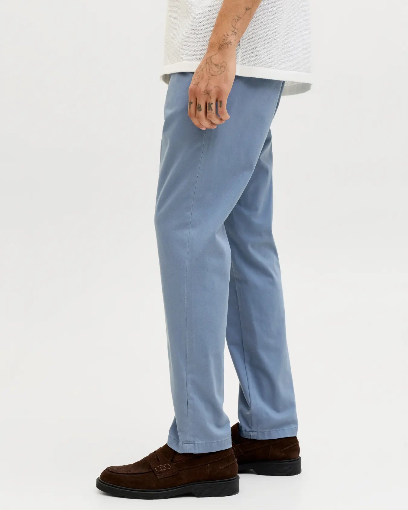 JJ MARCO BOWIE CHINO TROUSERS - BLUE MIRAGE