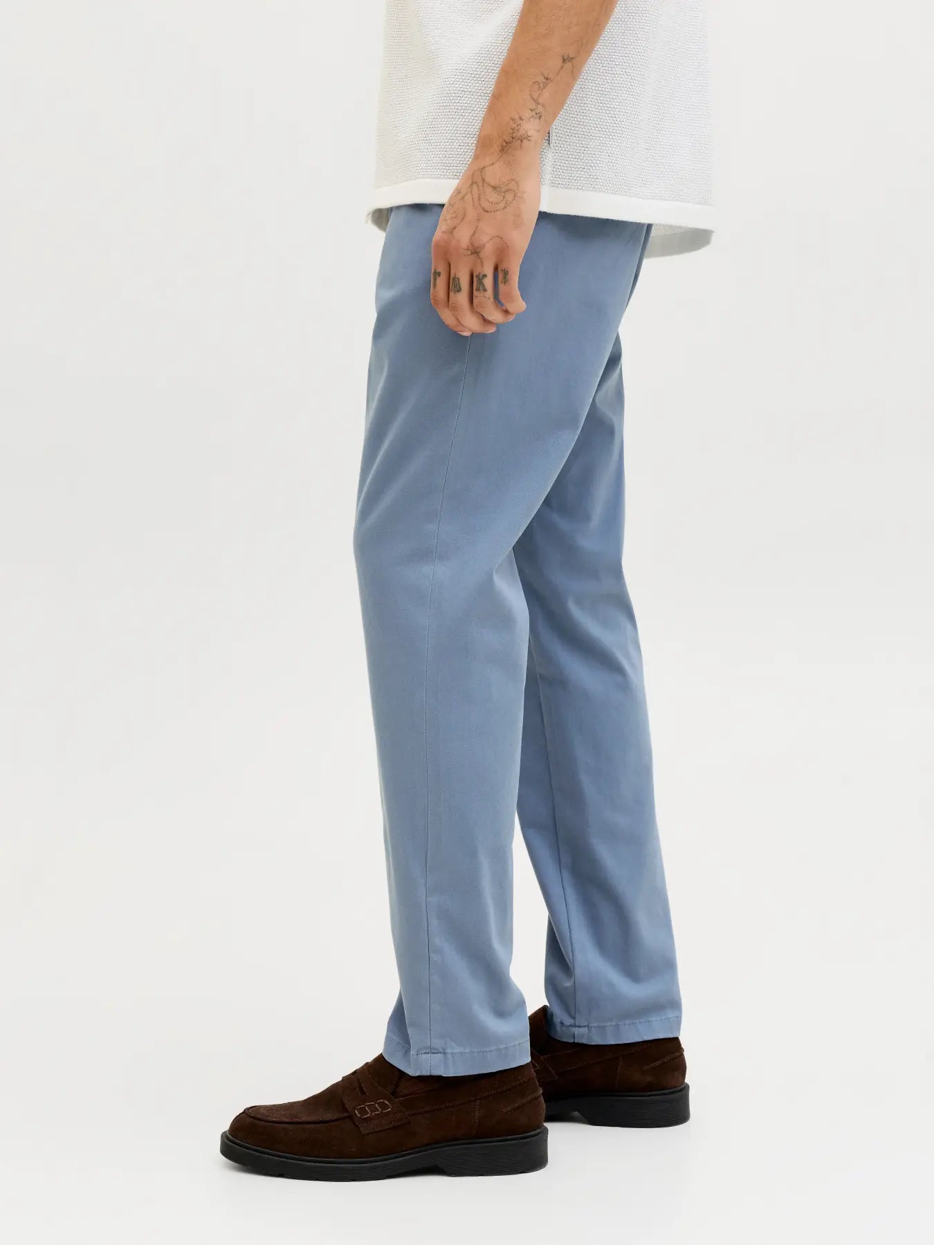 JJ MARCO BOWIE CHINO TROUSERS - BLUE MIRAGE