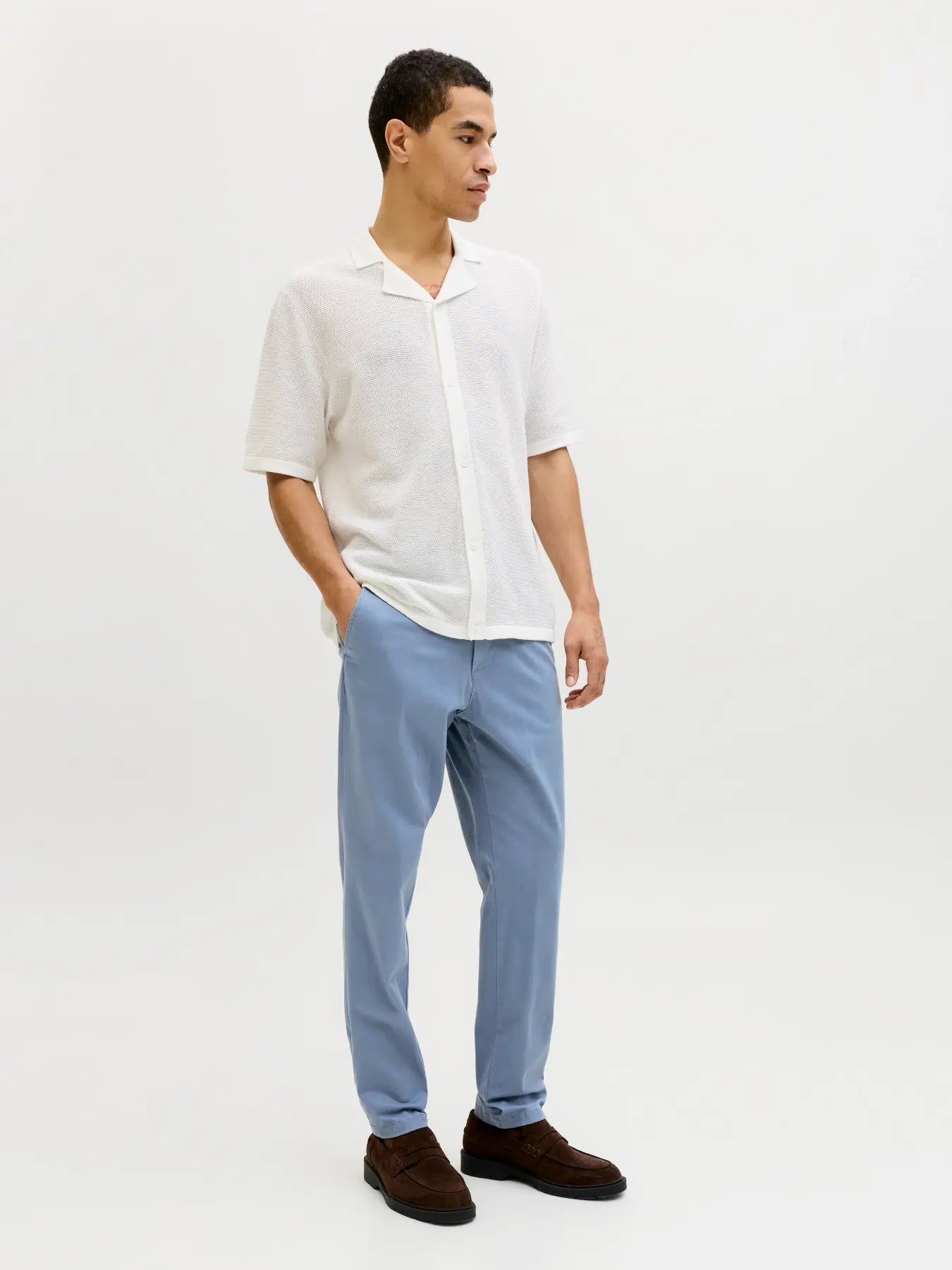 JJ MARCO BOWIE CHINO TROUSERS - BLUE MIRAGE