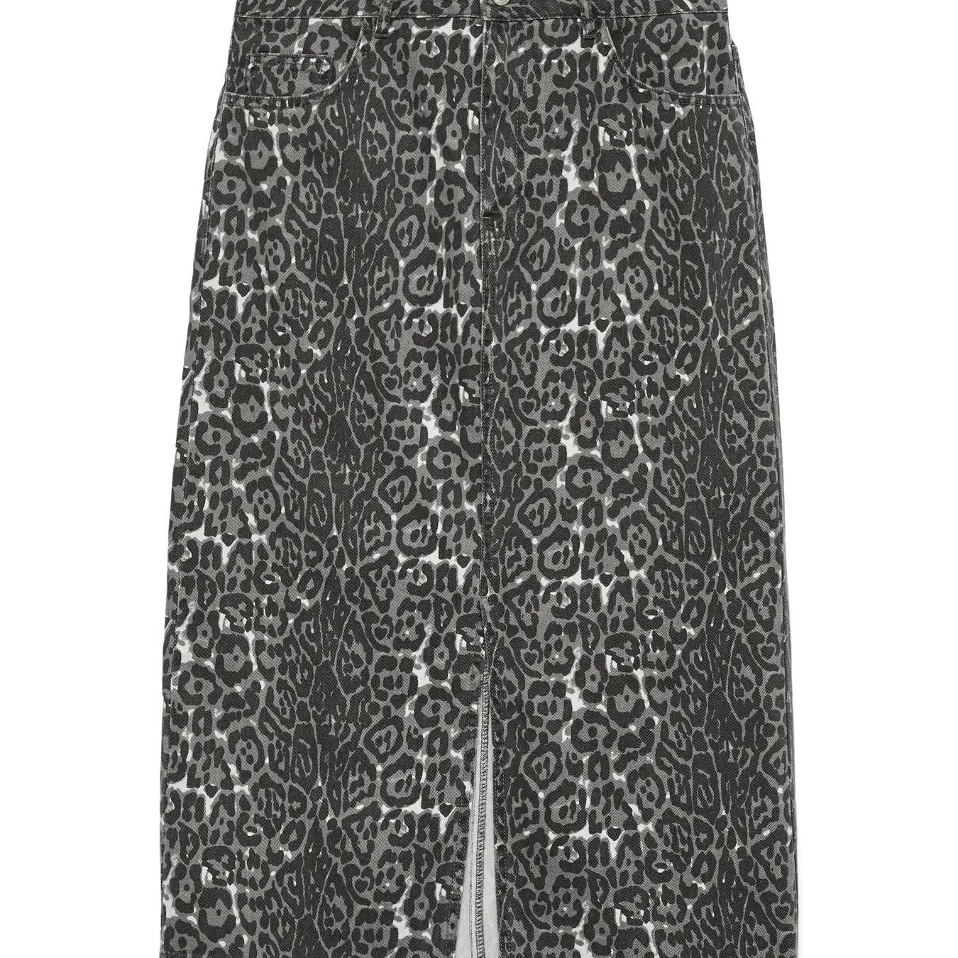 VM VERI HW LEOPARD CALF SKIRT - BLACK