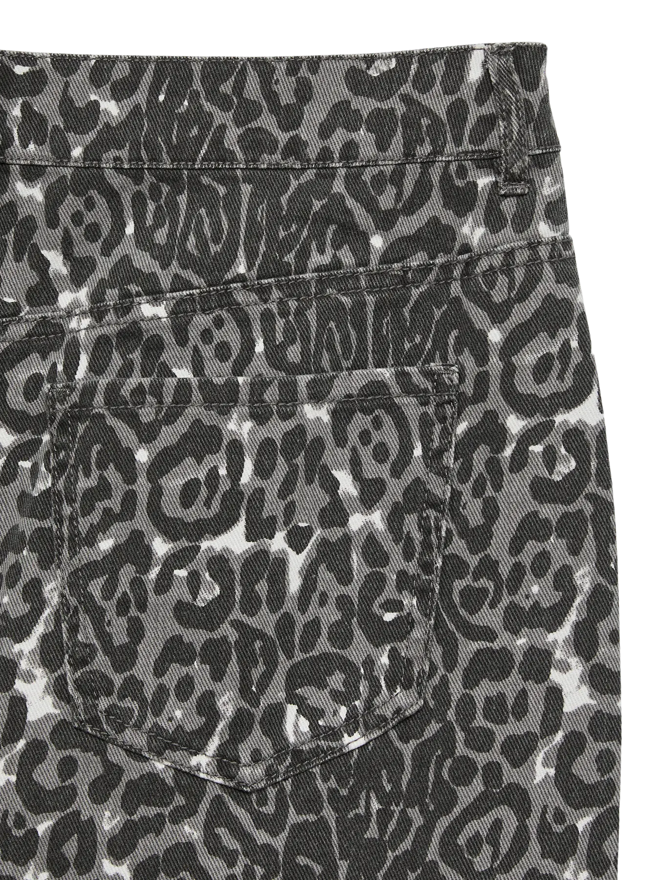 VM VERI HW LEOPARD CALF SKIRT - BLACK