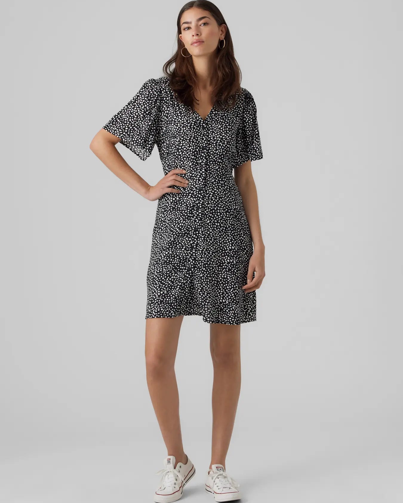 VM ALBA PRINTED DRESS - BLACK DOT