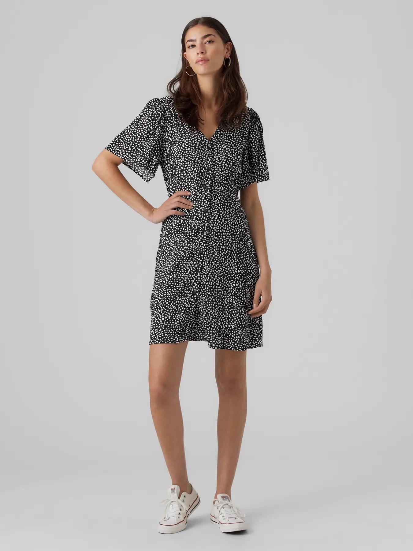 VM ALBA PRINTED DRESS - BLACK DOT