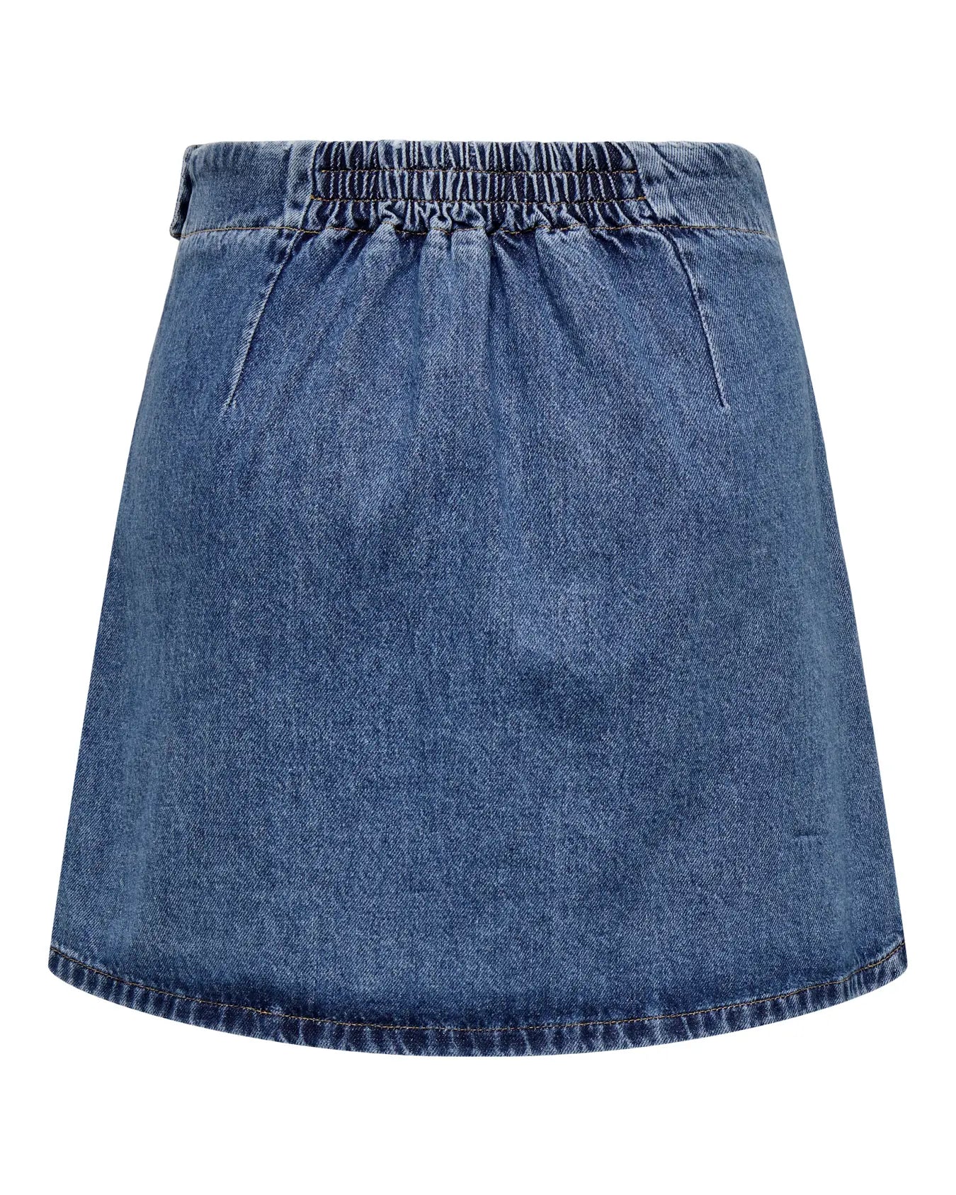 THEA WRAP DENIM SKIRT - MEDIUM BLUE