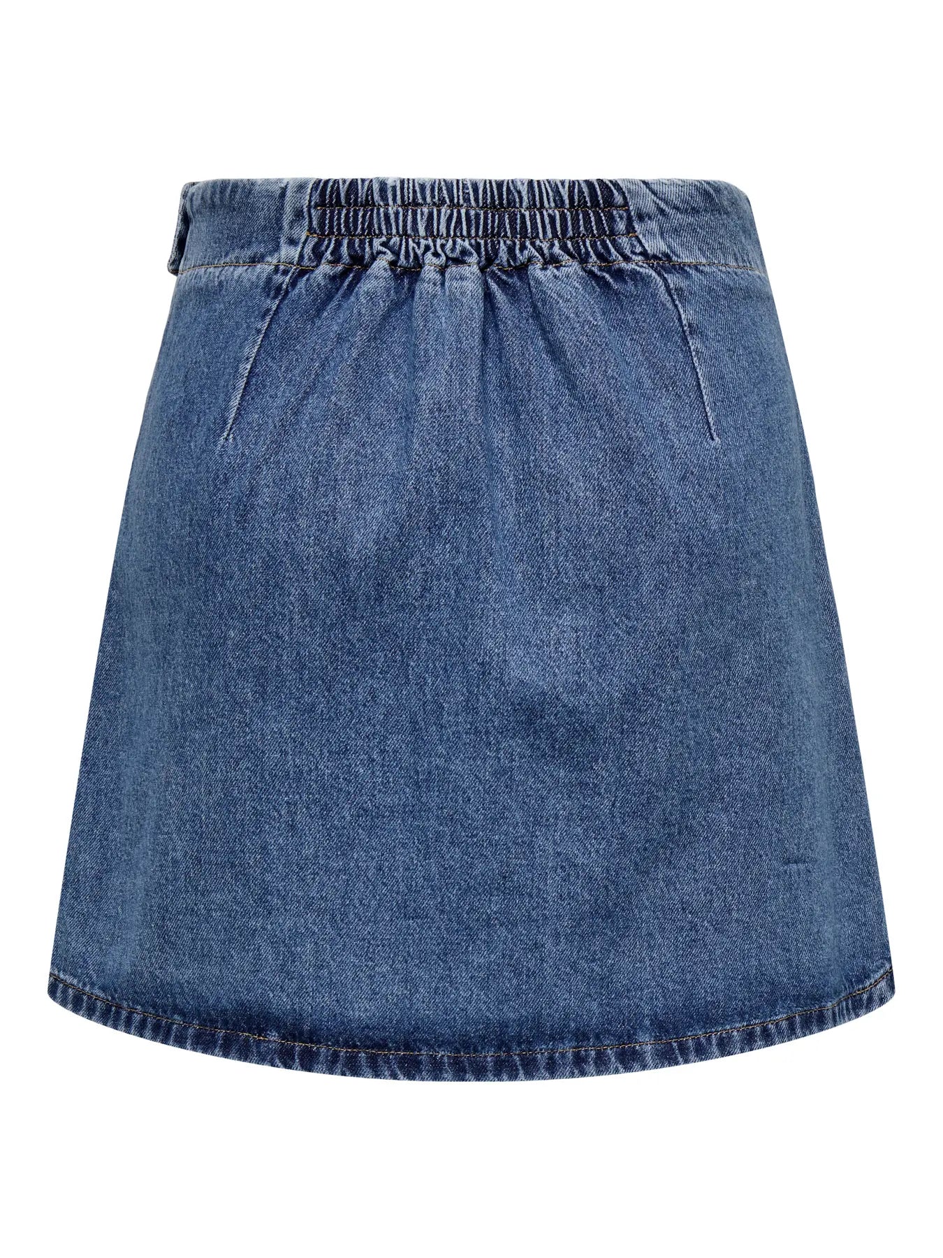 THEA WRAP DENIM SKIRT - MEDIUM BLUE