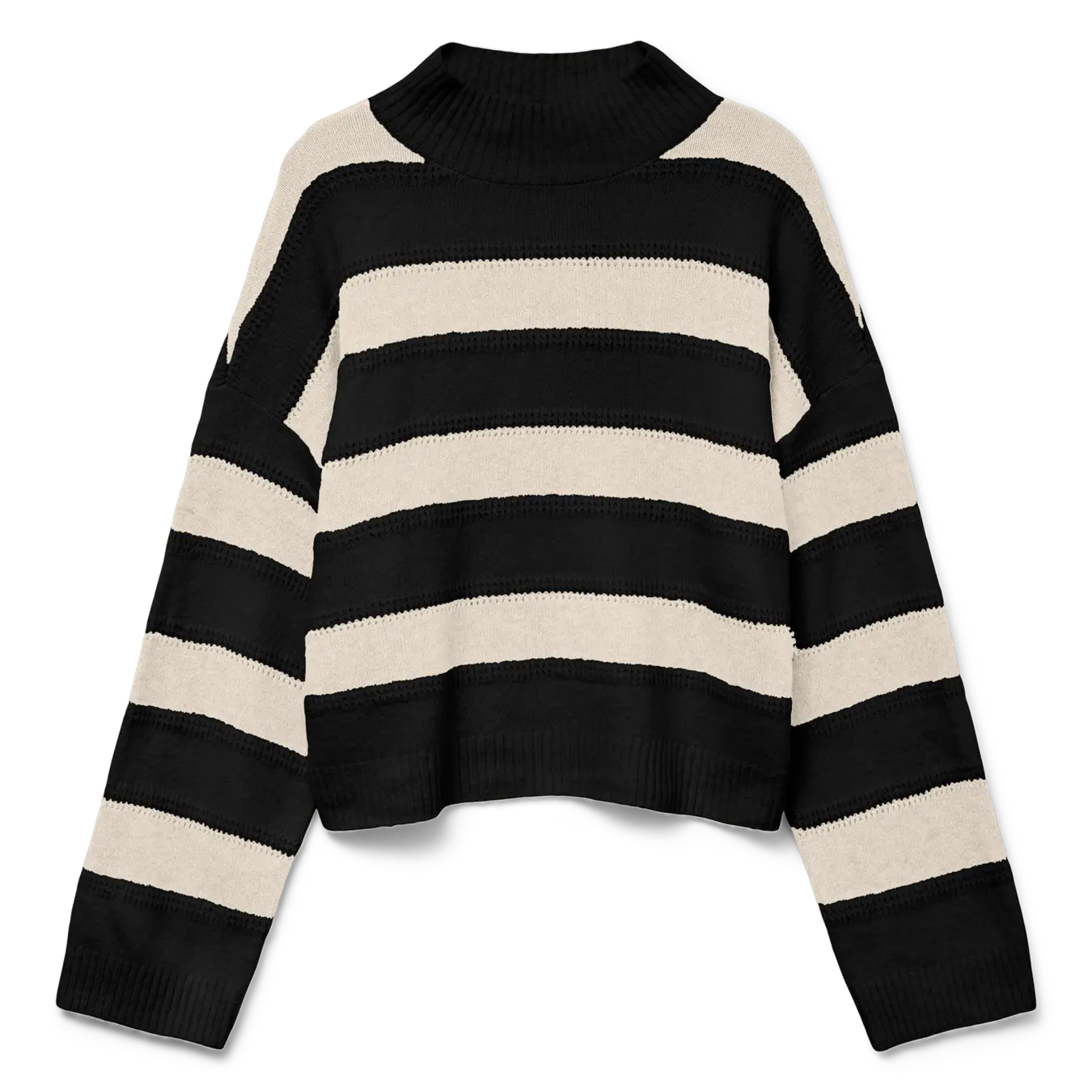 VM INEZ HIGHNECK SHORT PULLOVER - BLACK