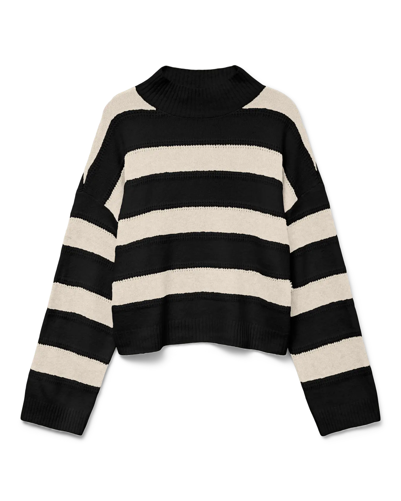 VM INEZ HIGHNECK SHORT PULLOVER - BLACK