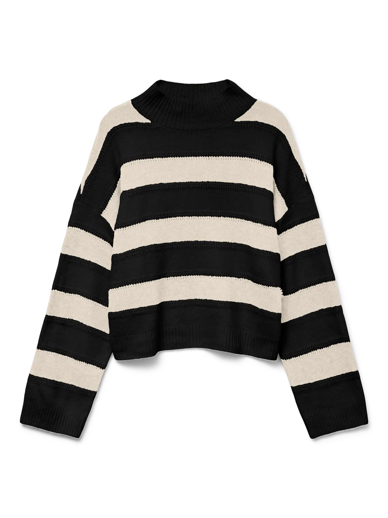 VM INEZ HIGHNECK SHORT PULLOVER - BLACK