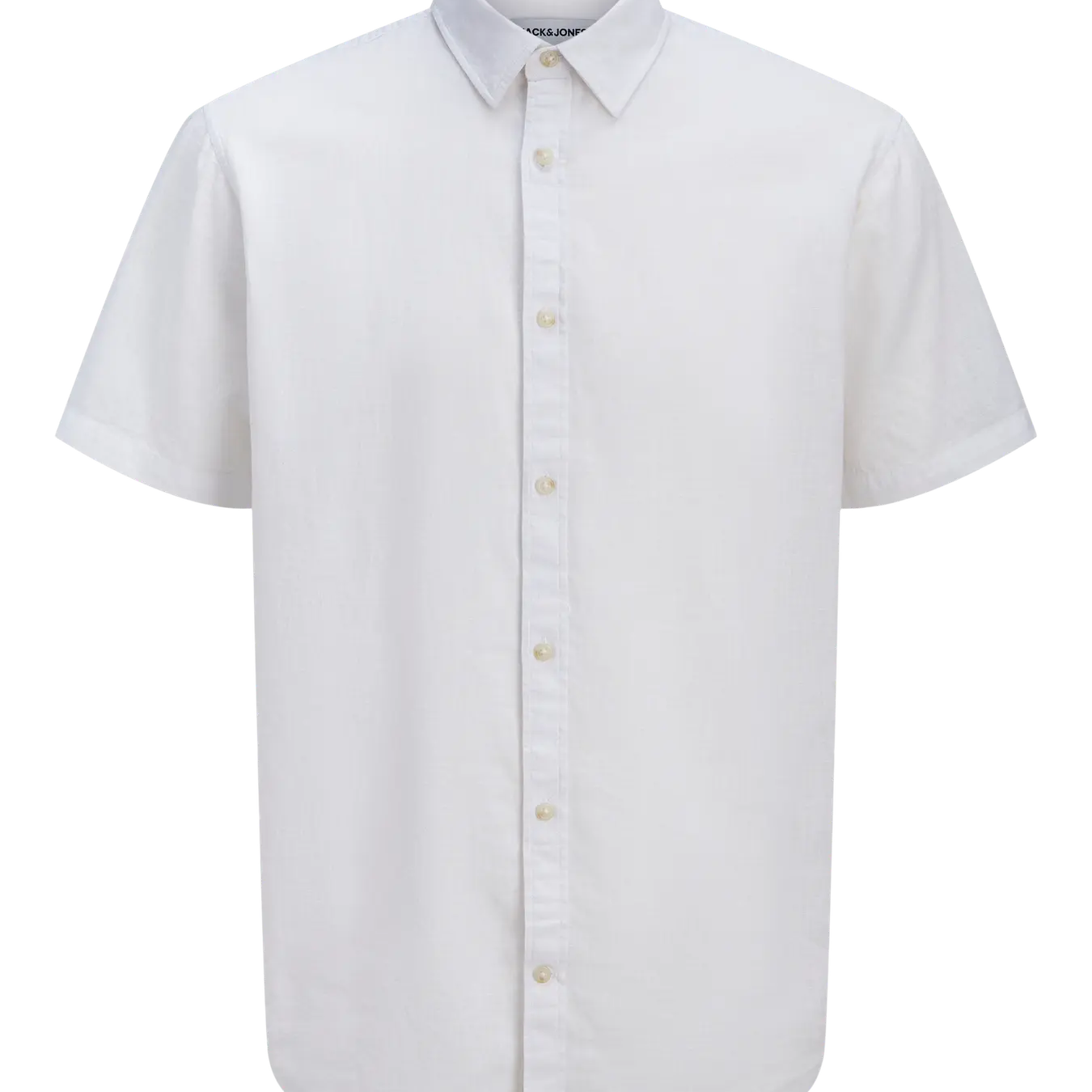 JJ SUMMER LINEN SS BUTTON DOWN - WHITE