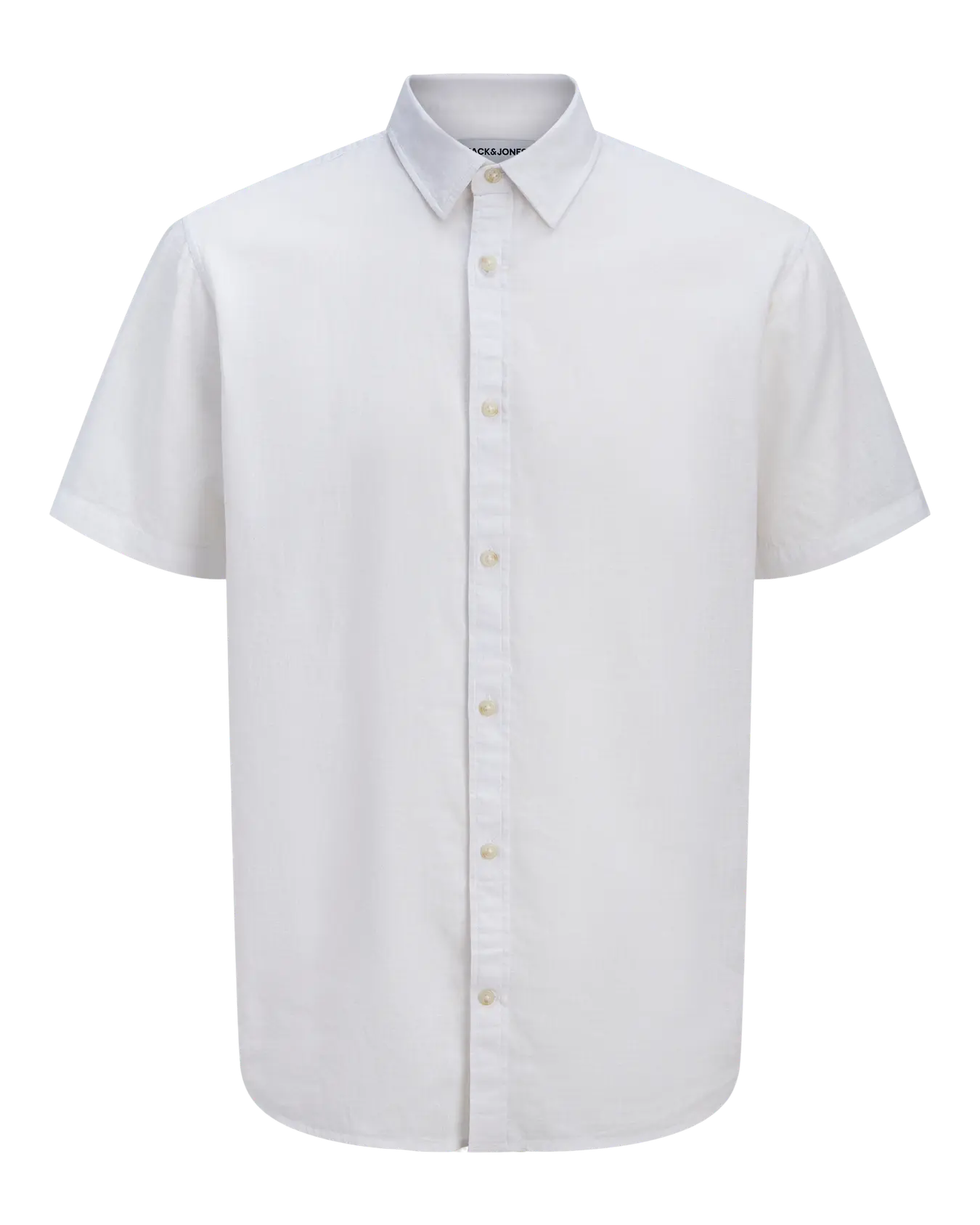JJ SUMMER LINEN SS BUTTON DOWN - WHITE