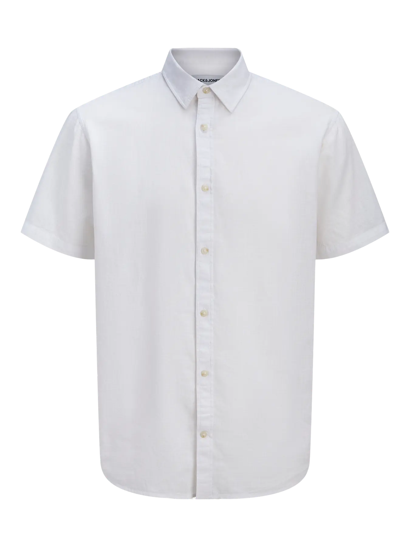 JJ SUMMER LINEN SS BUTTON DOWN - WHITE