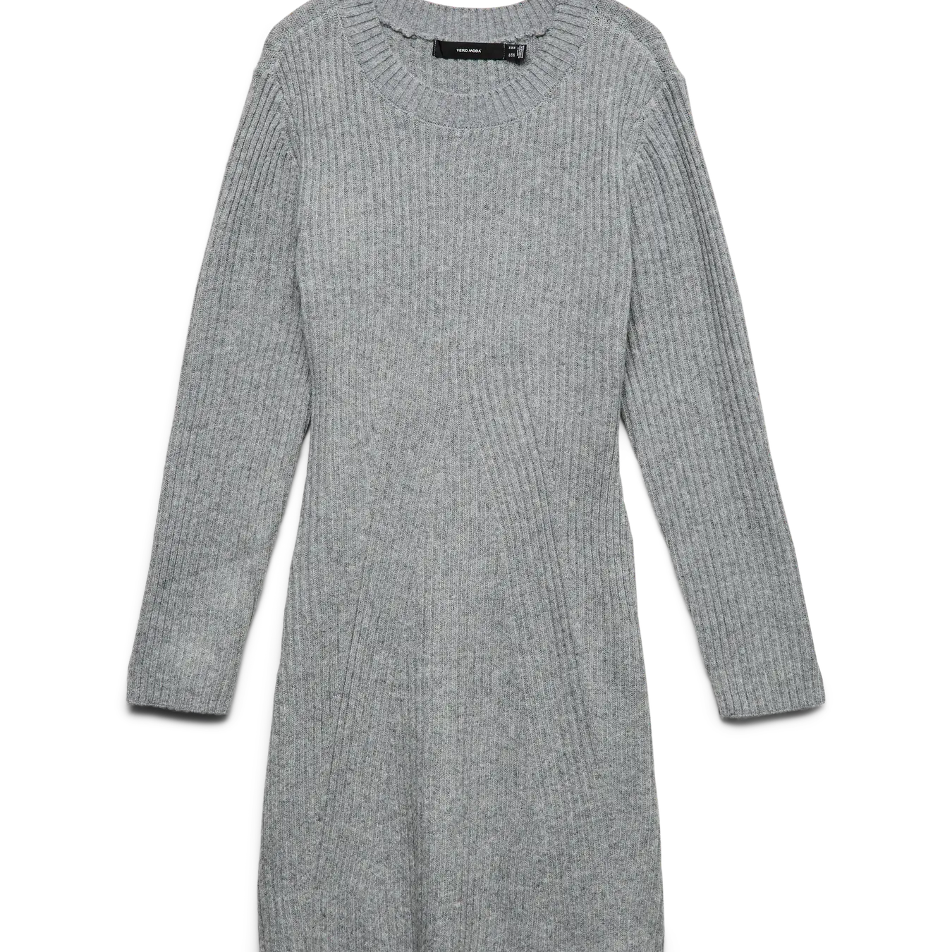 VM JOSANNA LS KNIT DRESS - MEDIUM GREY MELANGE