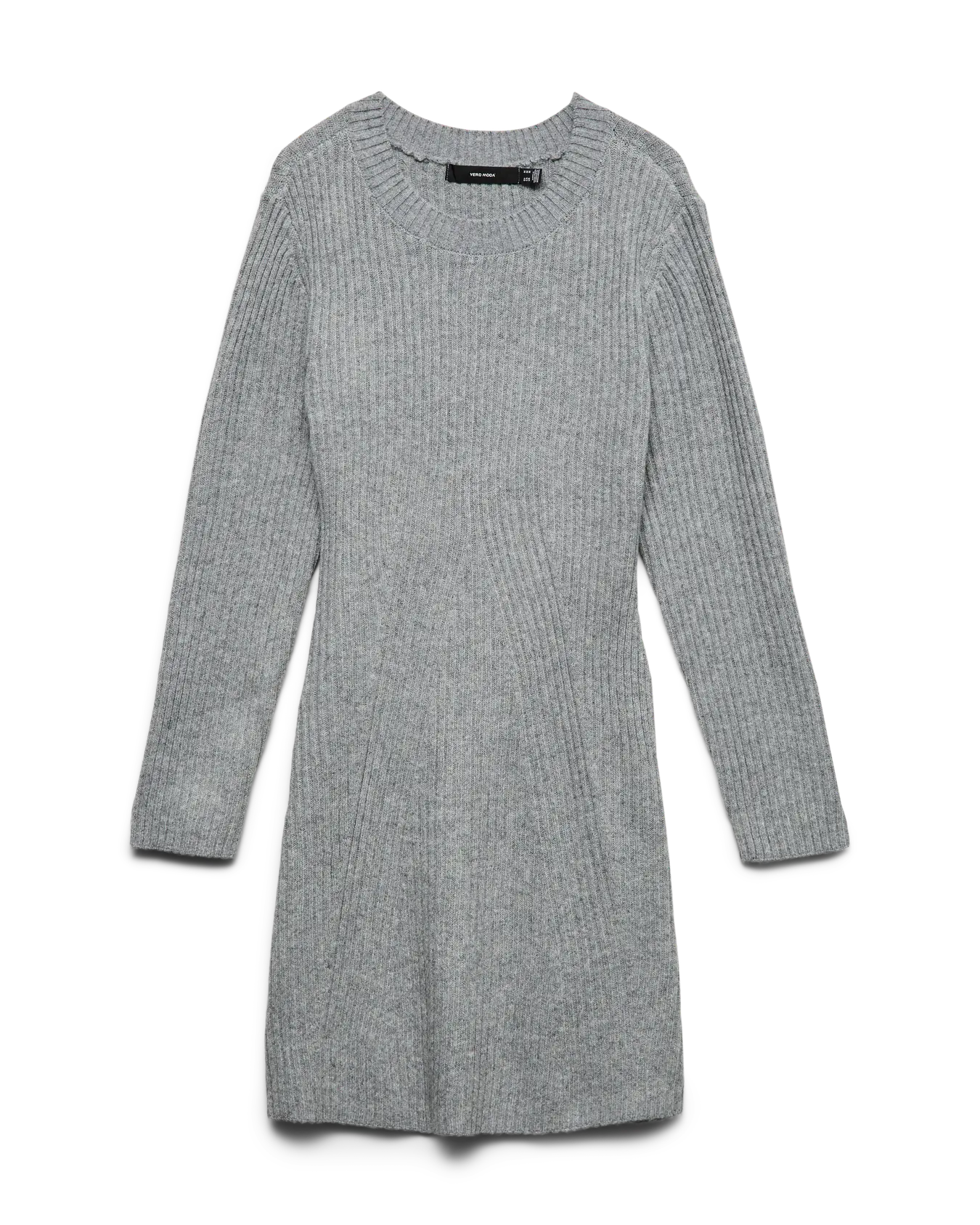 VM JOSANNA LS KNIT DRESS - MEDIUM GREY MELANGE