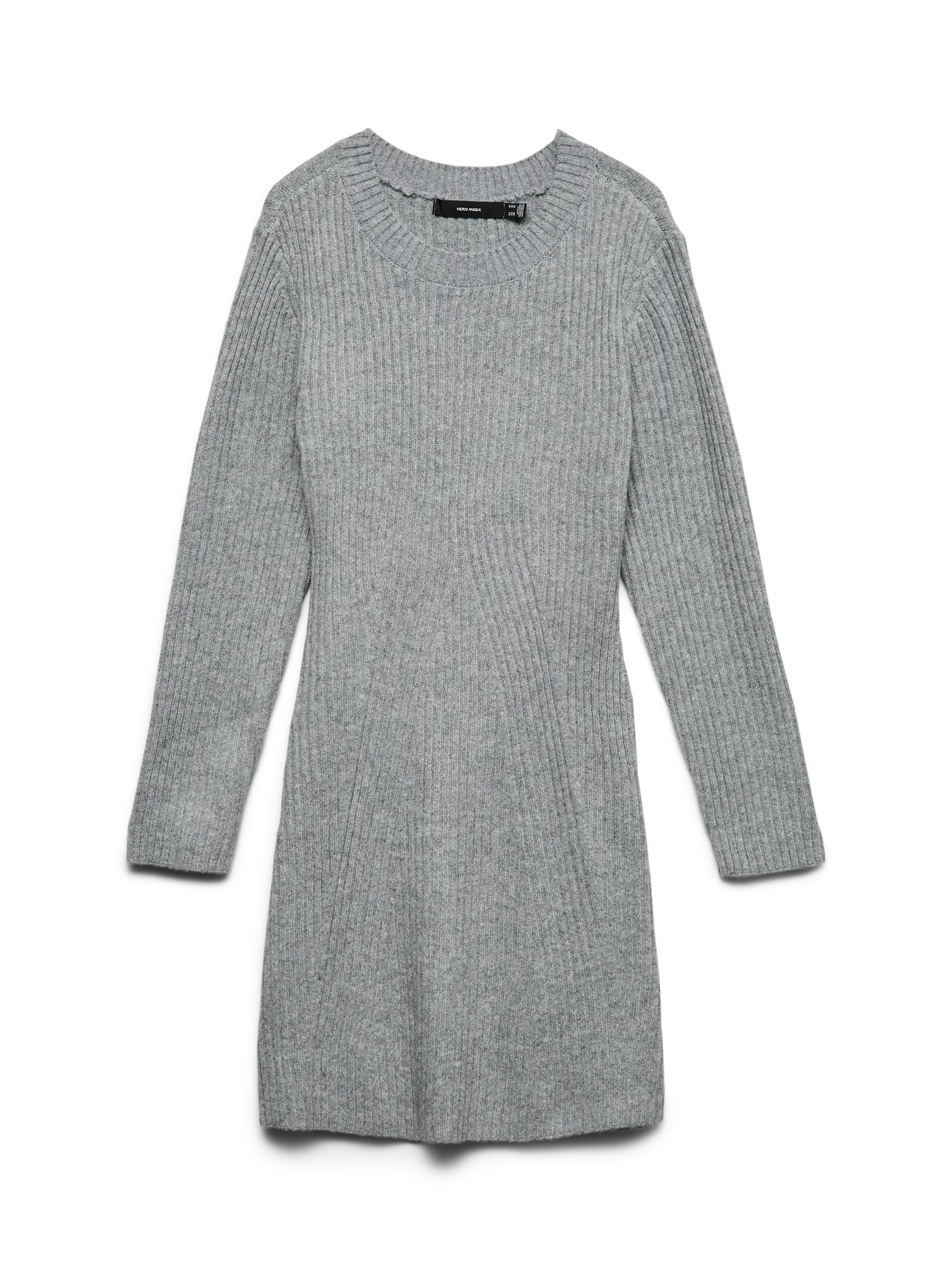 VM JOSANNA LS KNIT DRESS - MEDIUM GREY MELANGE