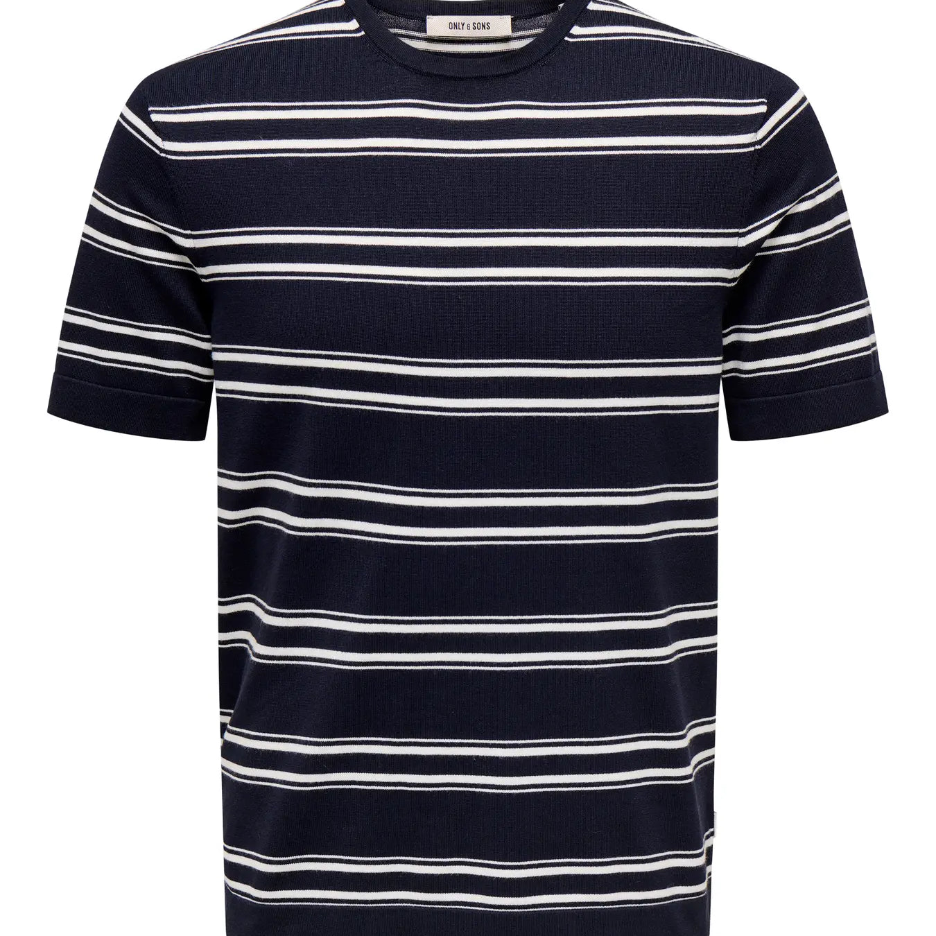 ONLY + SONS WYLER STRIPED TEE - NAVY