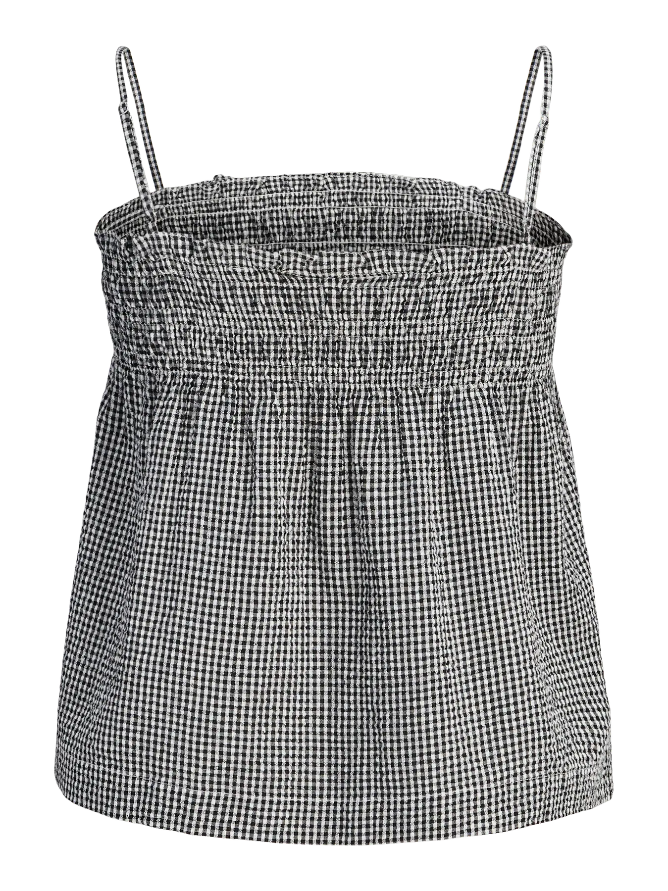 JJXX ZOE SEERSUCKER STRAP TOP - BLACK GINGHAM