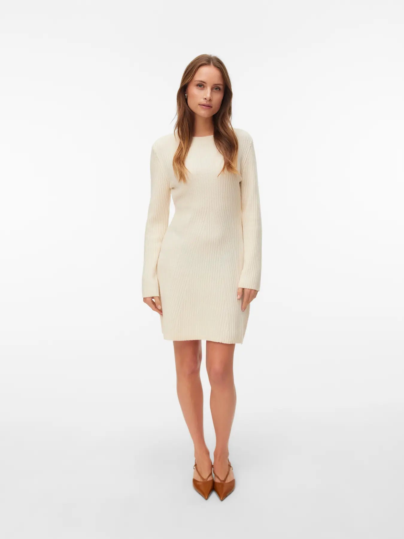 VM JOSANNA LS KNIT DRESS - BIRCH