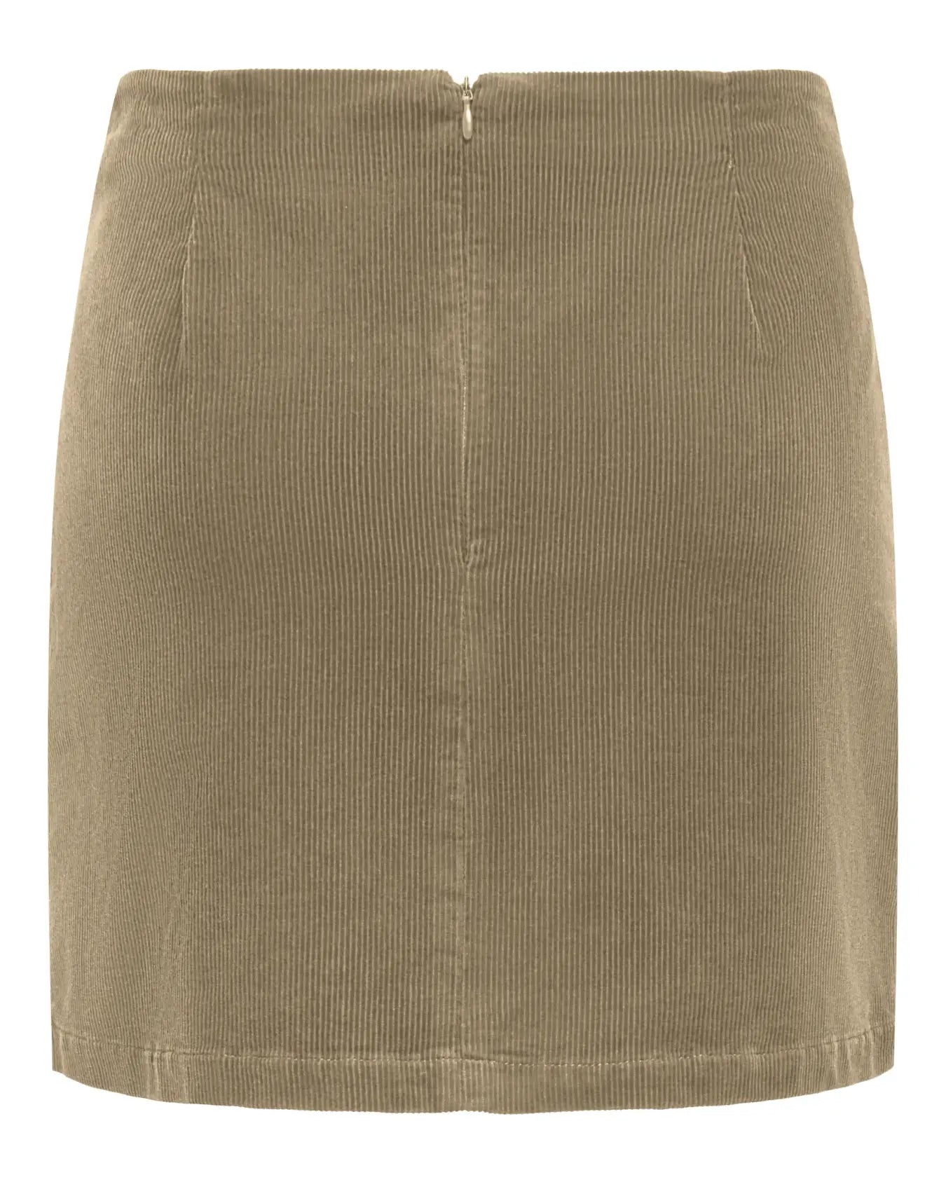ONLY FLORA HW CORD SKIRT - WEATHERED TEAK