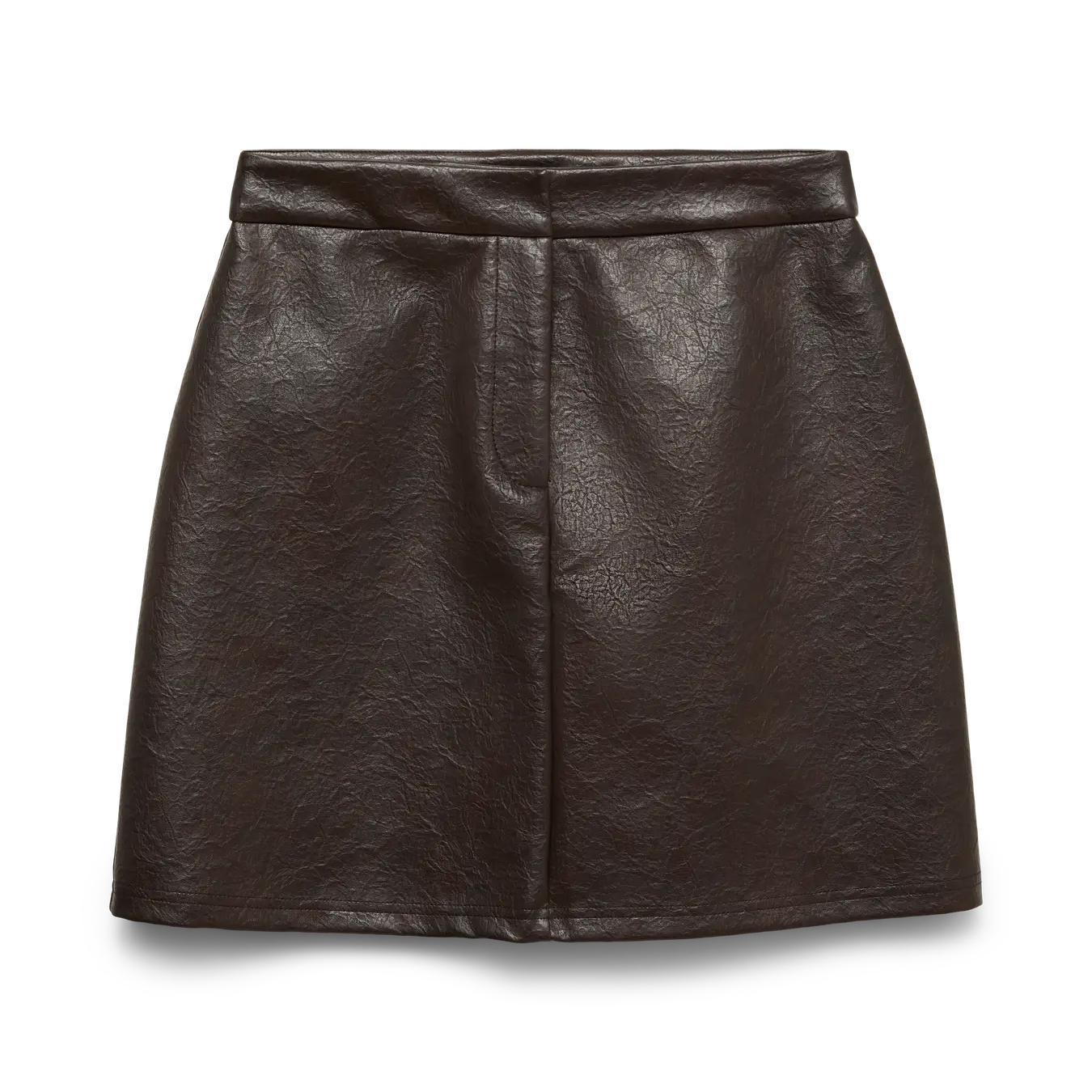 VM BRIDGET FAUX LEATHER SKIRT - CHOCOLATE TORTE