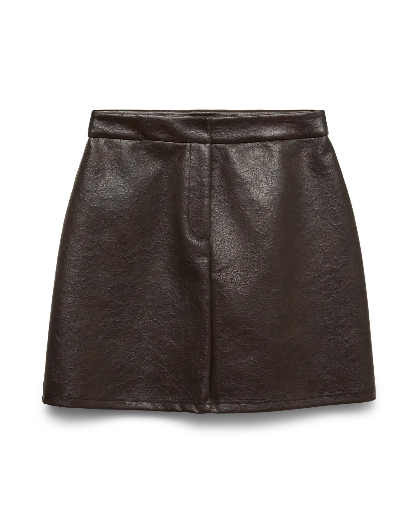 VM BRIDGET FAUX LEATHER SKIRT - CHOCOLATE TORTE