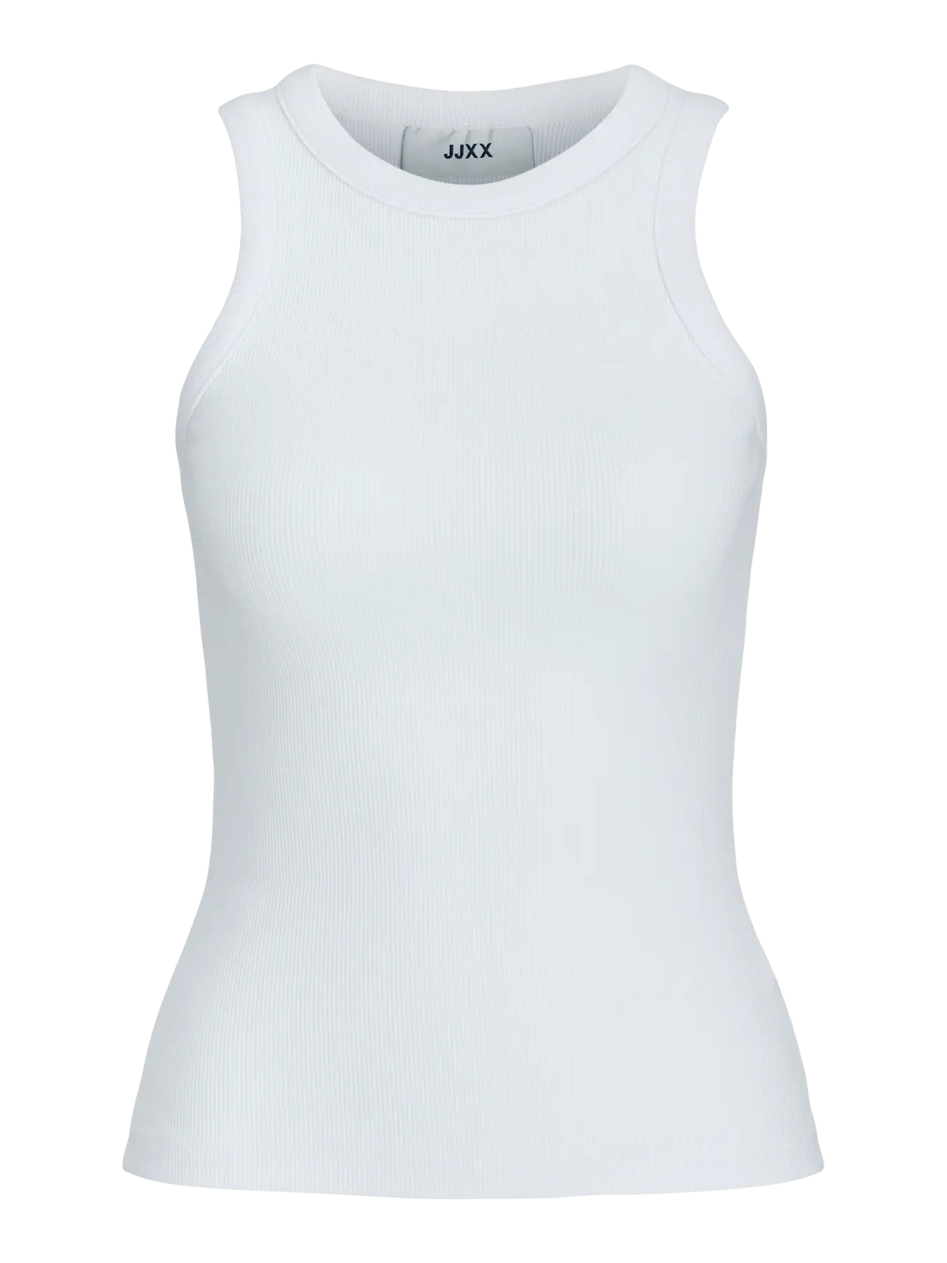 JJXX FOREST RIBBED HIGH NECK TANK - BRIGHT WHITE