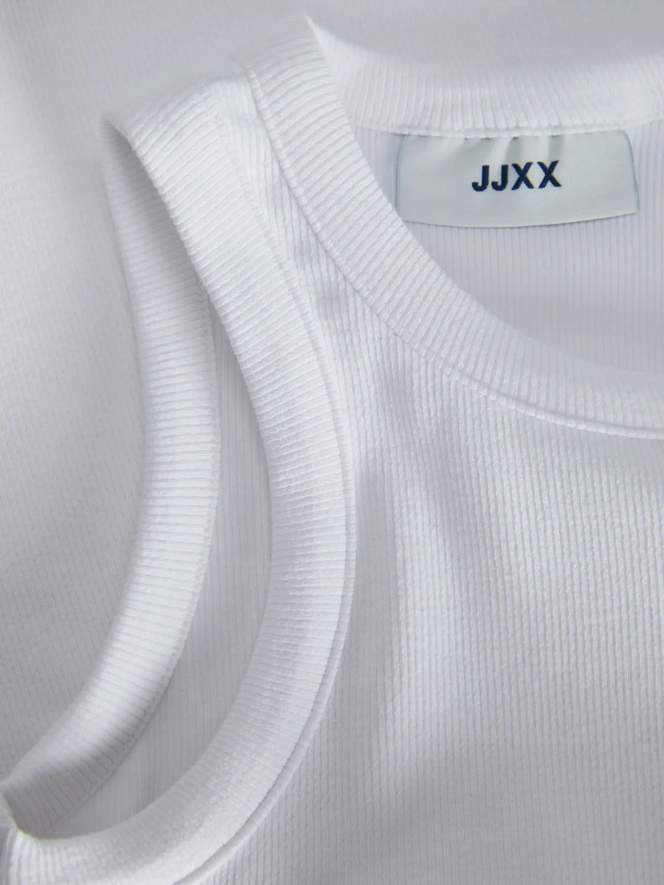 JJXX FOREST RIBBED HIGH NECK TANK - BRIGHT WHITE