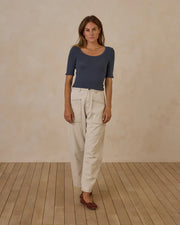 RYLEE + CRU BARREL PANT - NATURAL