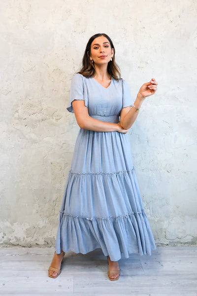 THE TAYLOR DRESS - CHAMBRAY BLUE