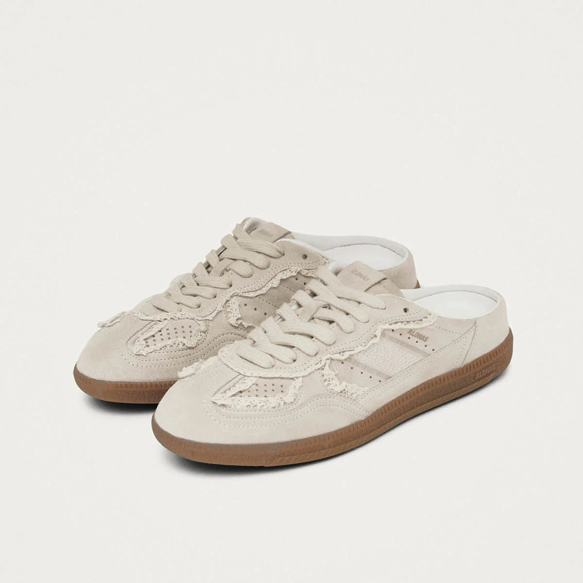 ALOHAS TB.490 MULE LEATHER SNEAKERS - CROCHET CREAM