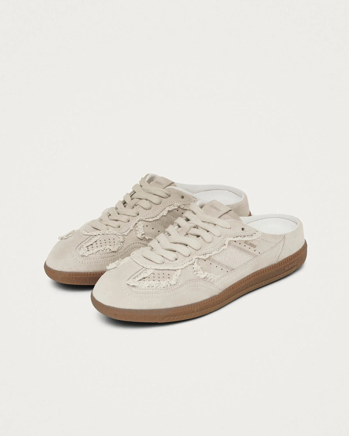 ALOHAS TB.490 MULE LEATHER SNEAKERS - CROCHET CREAM