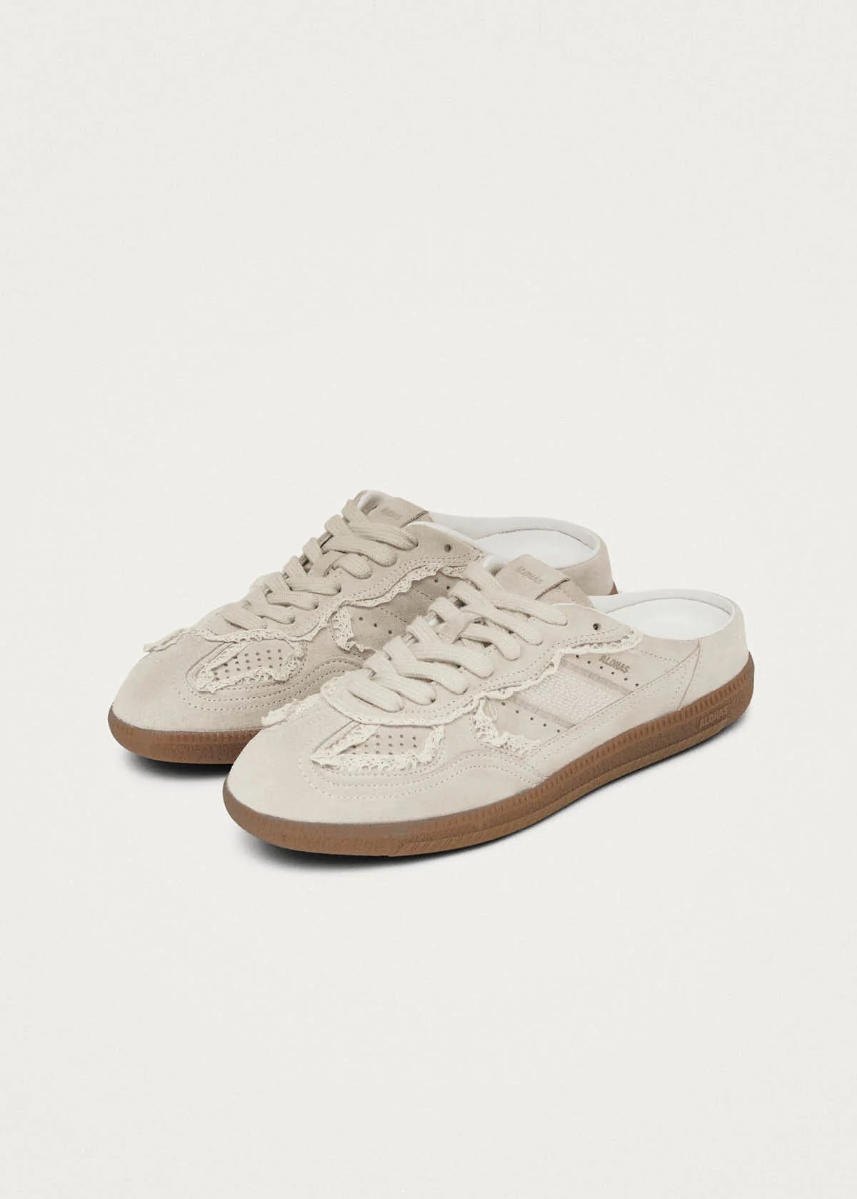 ALOHAS TB.490 MULE LEATHER SNEAKERS - CROCHET CREAM