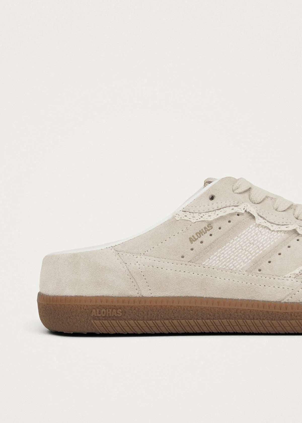 ALOHAS TB.490 MULE LEATHER SNEAKERS - CROCHET CREAM