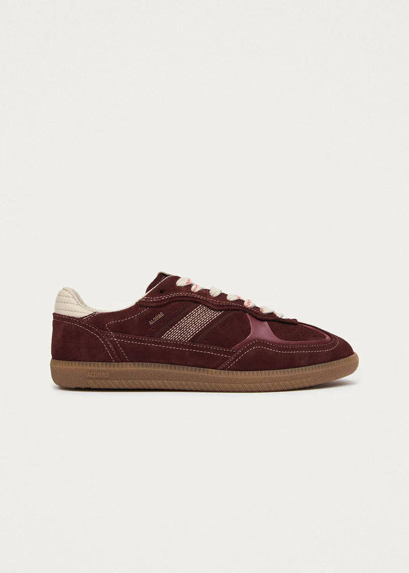 ALOHAS TB.490 RIFE LEATHER SNEAKERS - BURGUNDY