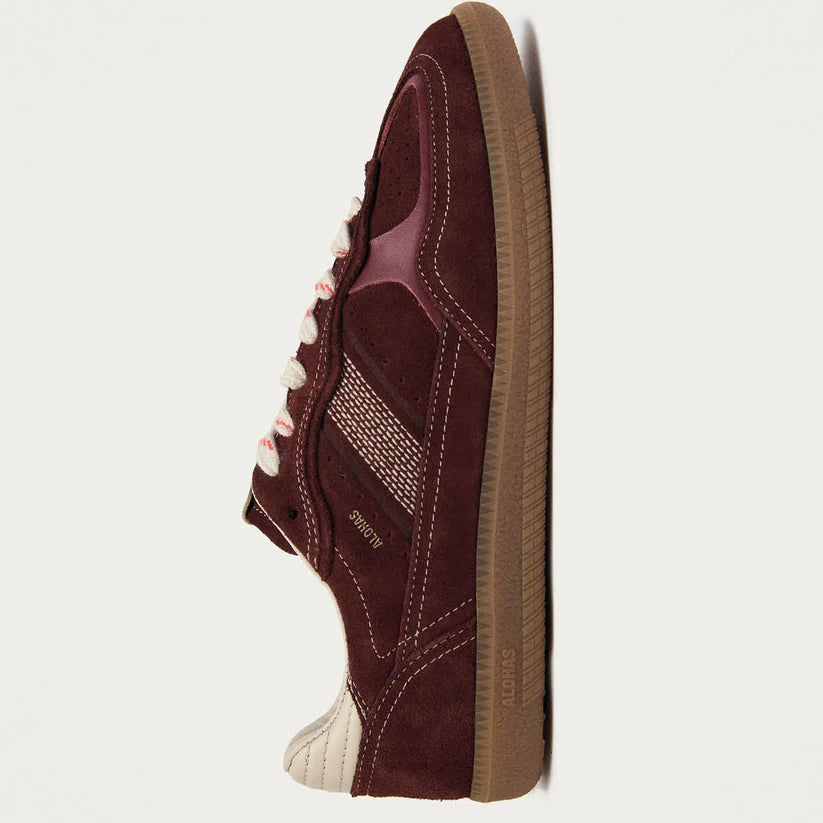 ALOHAS TB.490 RIFE LEATHER SNEAKERS - BURGUNDY