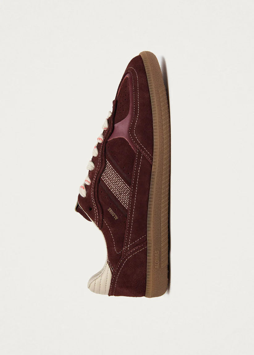 ALOHAS TB.490 RIFE LEATHER SNEAKERS - BURGUNDY