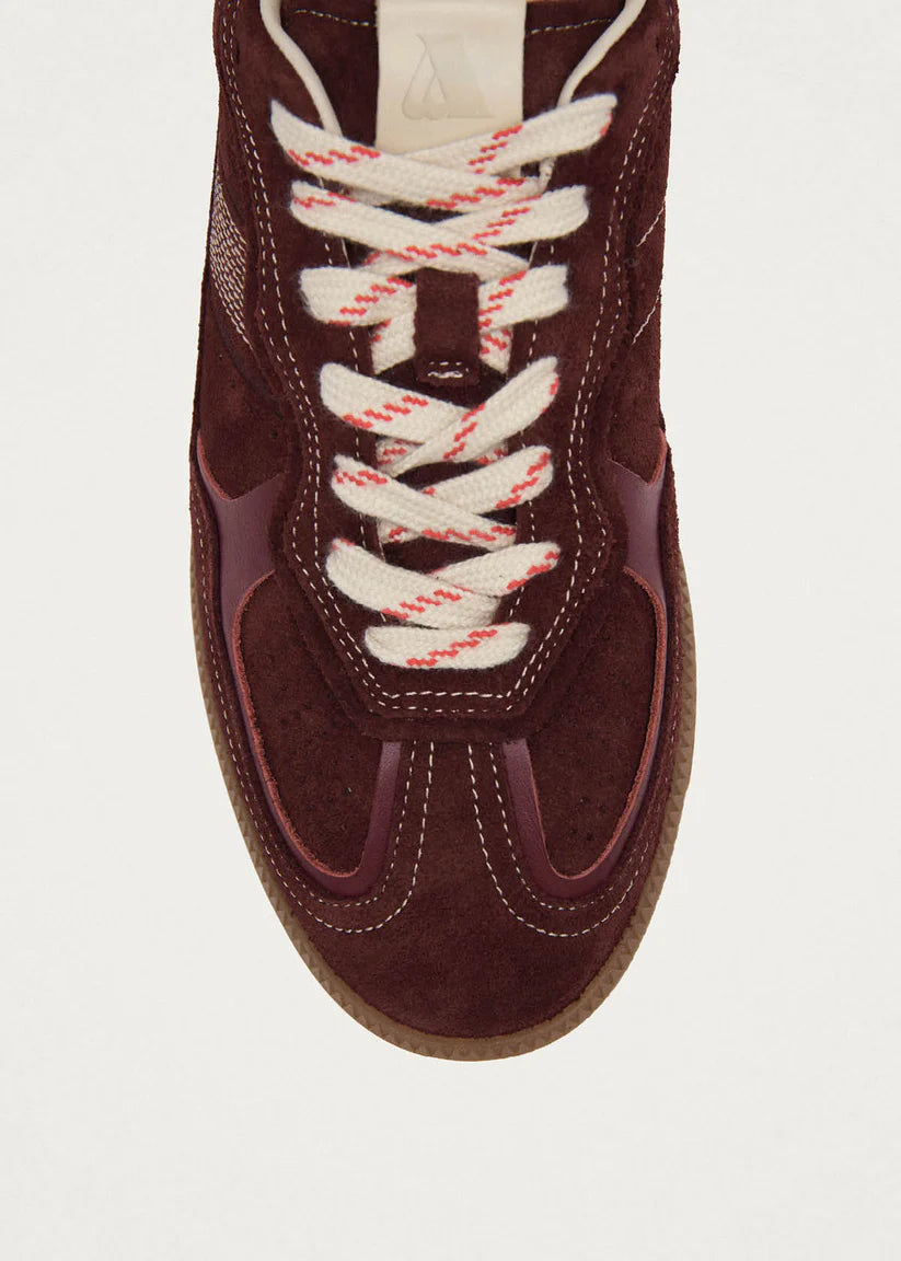 ALOHAS TB.490 RIFE LEATHER SNEAKERS - BURGUNDY