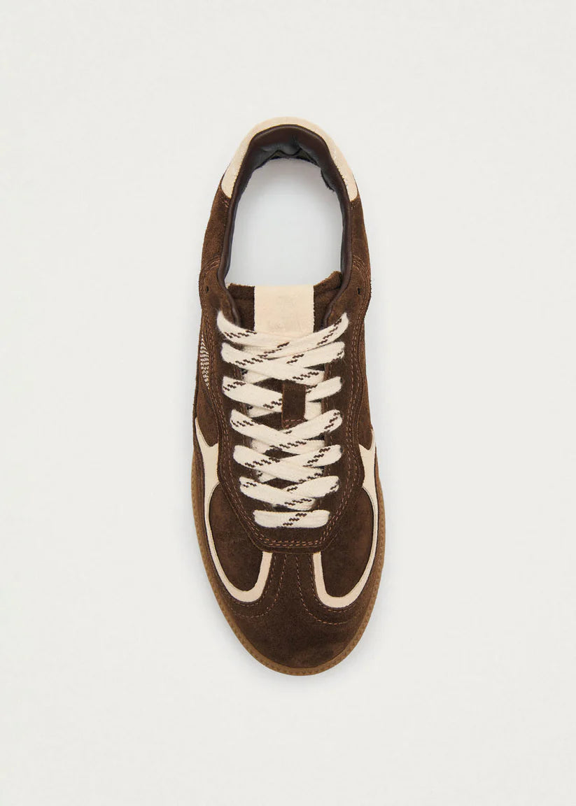 ALOHAS TB.490 RIFE LEATHER SNEAKERS - COCOA + OFF WHITE