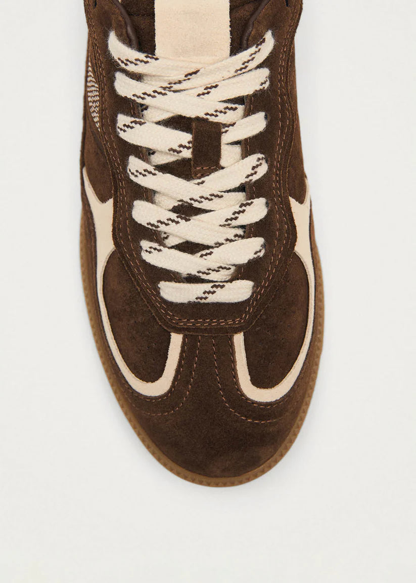 ALOHAS TB.490 RIFE LEATHER SNEAKERS - COCOA + OFF WHITE