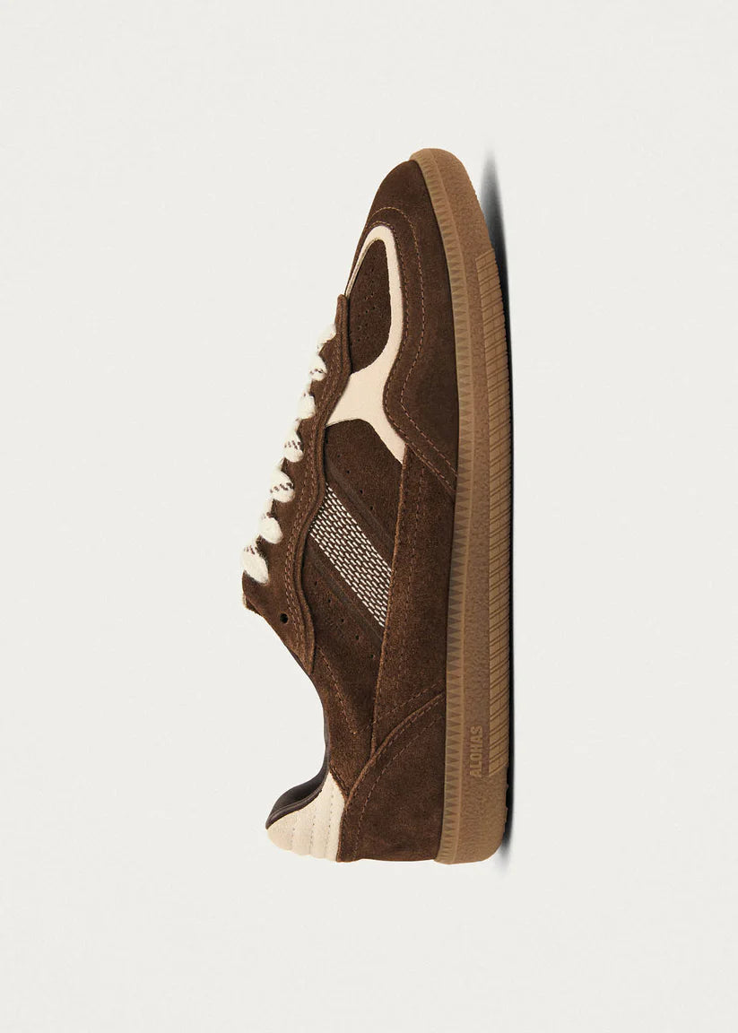 ALOHAS TB.490 RIFE LEATHER SNEAKERS - COCOA + OFF WHITE