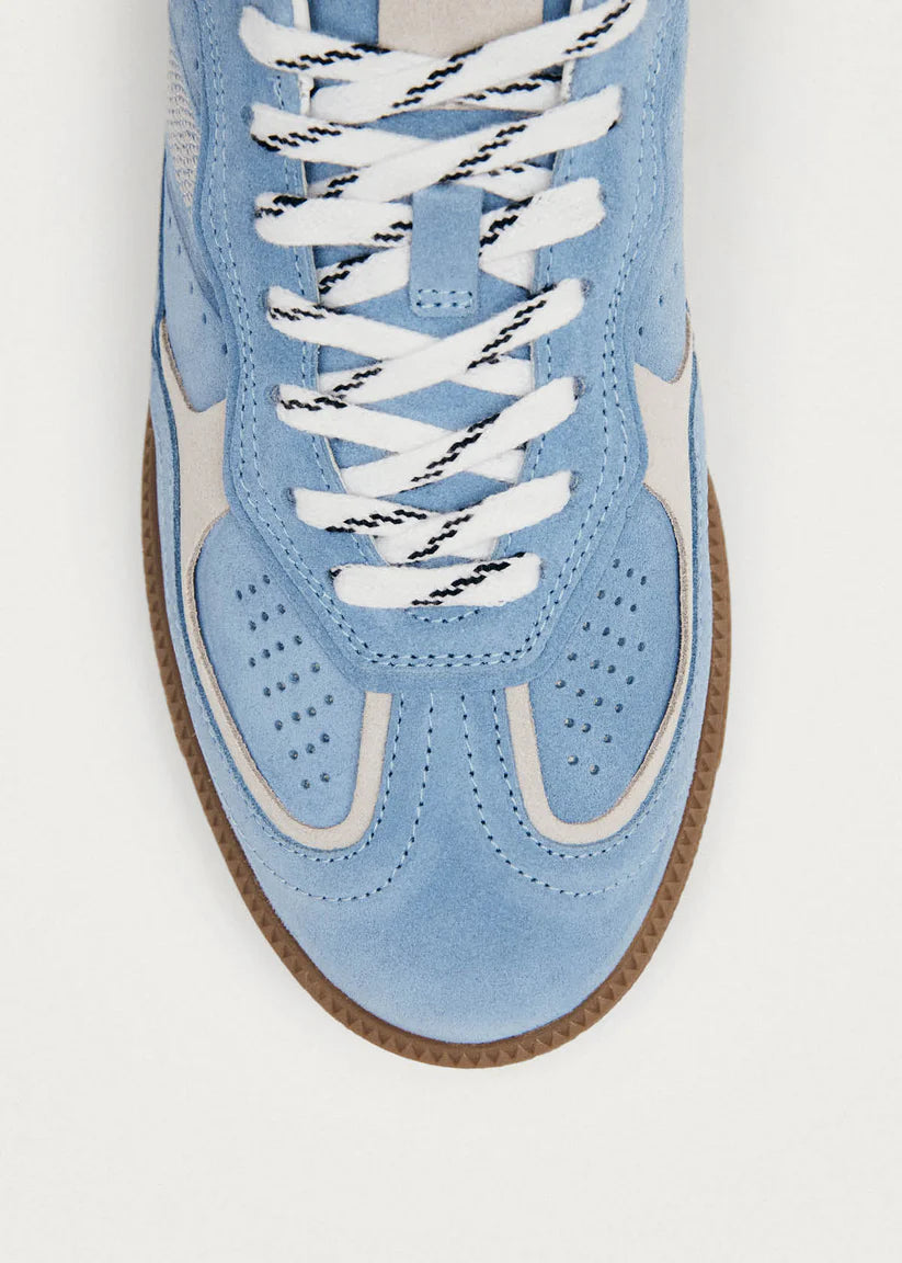 ALOHAS TB.490 RIFE LEATHER SNEAKERS - CORNFLOWER