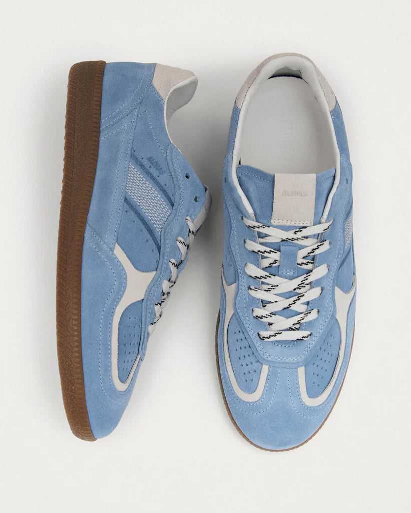 ALOHAS TB.490 RIFE LEATHER SNEAKERS - CORNFLOWER