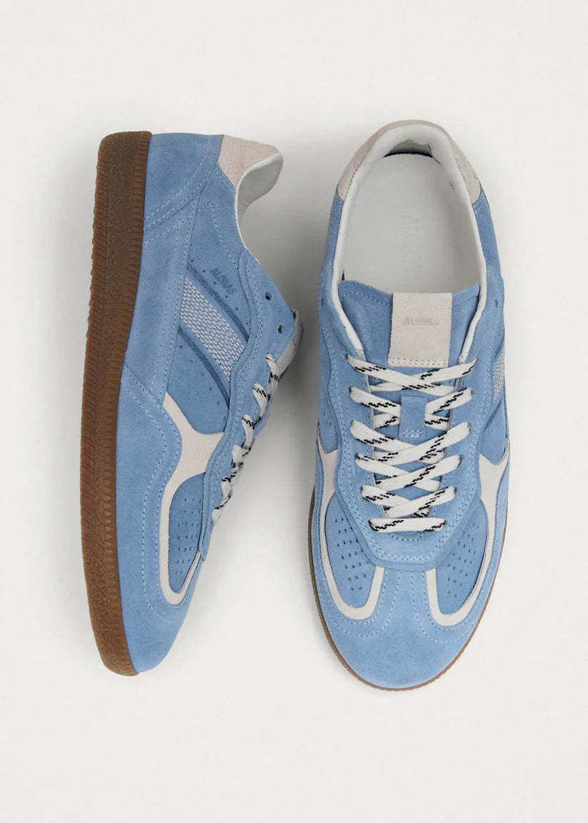 ALOHAS TB.490 RIFE LEATHER SNEAKERS - CORNFLOWER