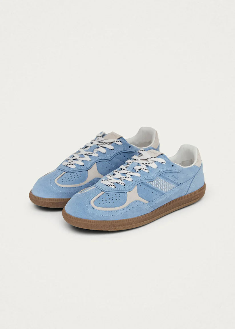 ALOHAS TB.490 RIFE LEATHER SNEAKERS - CORNFLOWER