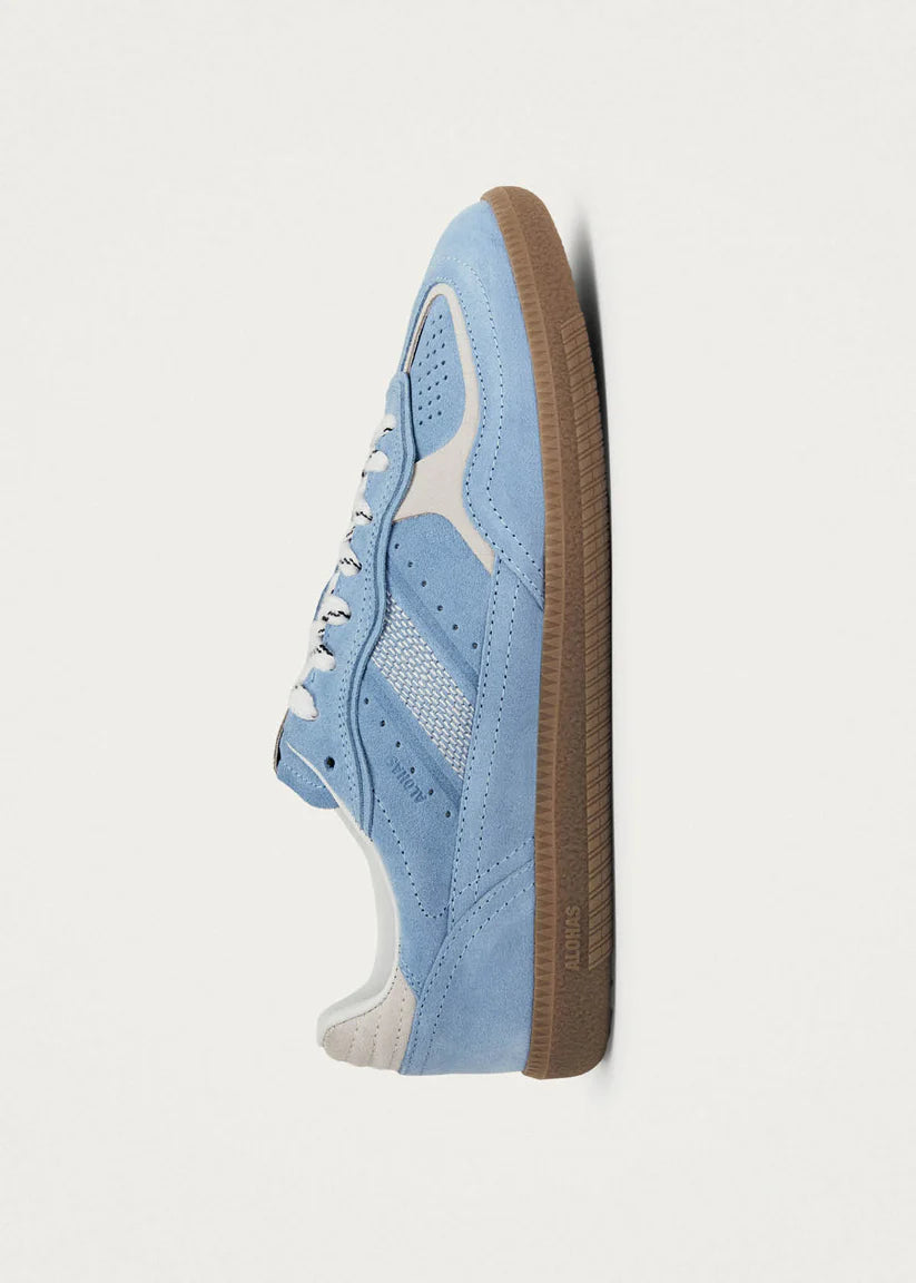 ALOHAS TB.490 RIFE LEATHER SNEAKERS - CORNFLOWER