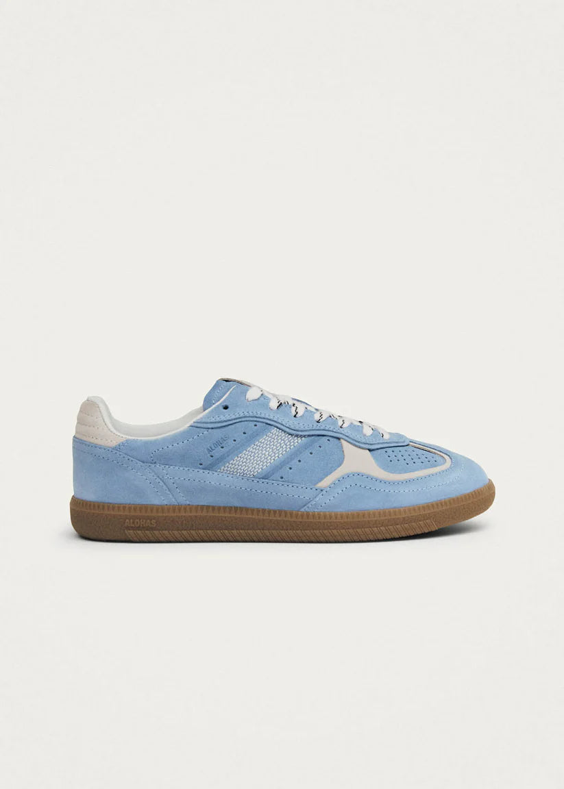 ALOHAS TB.490 RIFE LEATHER SNEAKERS - CORNFLOWER