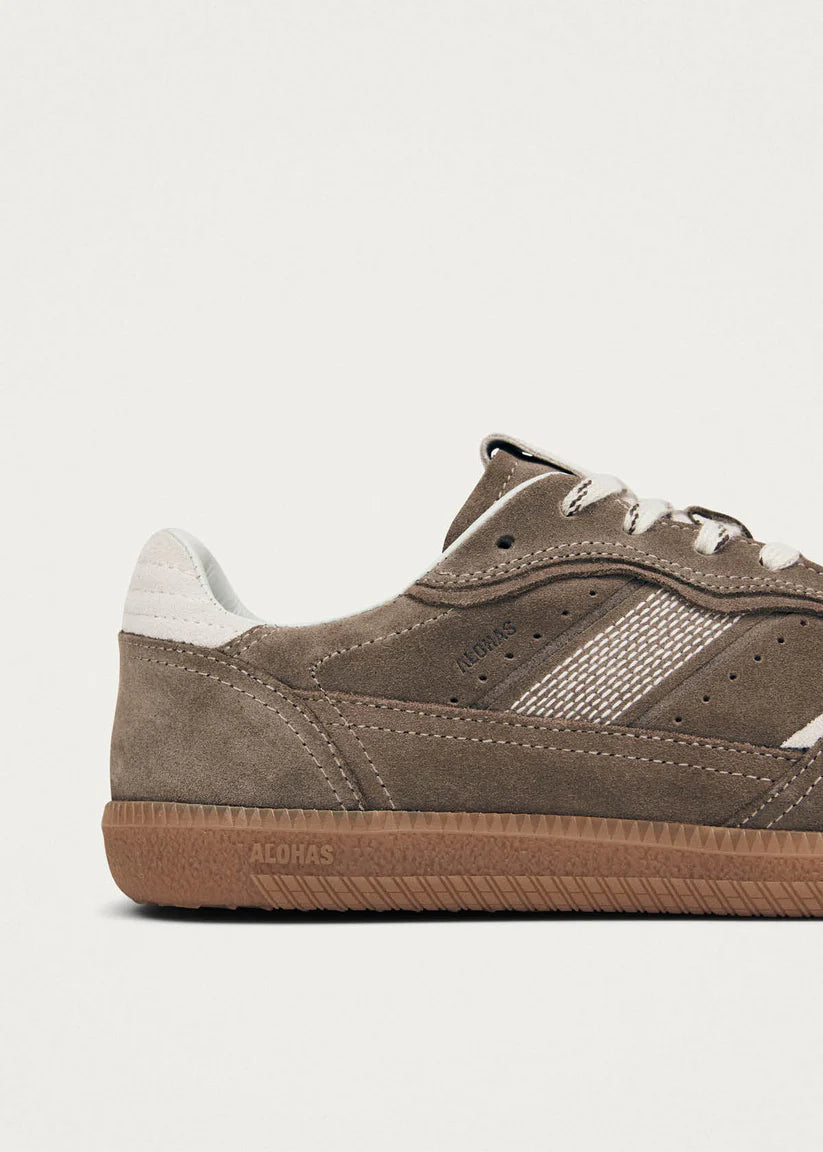 ALOHAS TB.490 RIFE LEATHER SNEAKERS - TAUPE SUEDE