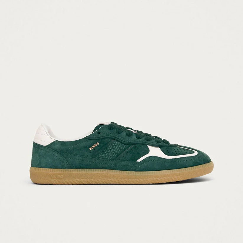ALOHAS TB.490 RIFE LEATHER SNEAKERS - FOREST GREEN